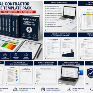 Electrical Contractor Safety File South Africa - 201 Editable Documents